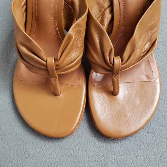 Schutz Willow Sandal Heels in Miele Size 7 SCHU-WZ1366 Brown Twist‎ Knot - Picture 9 of 11